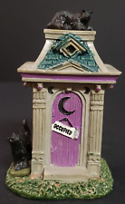 Lemax Spooky Town Halloween Village Haunted Outhouse 94523 Cats Crescent Moon picture