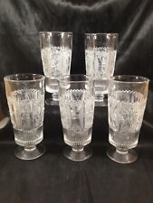 WESTMORELAND Princess Feather Clear Iced Tea Glasses Set of 5 WESPRF picture