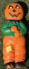 VTG Don Featherstone Blow Mold Halloween Pumpkin Head Scarecrow Union Products picture