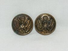 Vintage Brass US Army Great Seal Eagle Uniform Buttons Lot of 2 picture