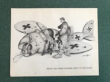 RAF Pilot with Downed Nazi Plane  , Arthur Szyk ,   Caricature page picture