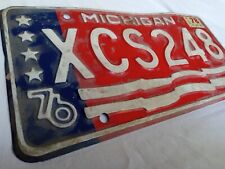 1976 Michigan Bicentennial License Plate XCS248 picture