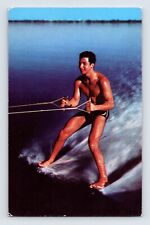 Postcard Florida Cypress Gardens FL Barefoot Water Skiing 1960s Unposted Chrome picture