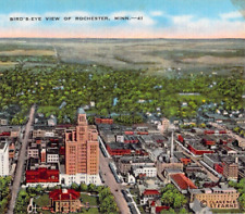 Bird's Eye View of Rochester Minnesota Clarence Stearns Vintage Postcard A1 picture