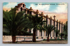 1911 DB Postcard San Gabriel Mission CA Palms Posted picture