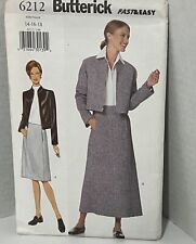 Butterick 6212 Womens Suit Sz14-16 FF UC Vintage Retro 1999 picture
