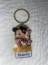 Disney Land Mickey Minnie Mouse Pluto Stacey Keychain Enamel Gold Mothers Day picture