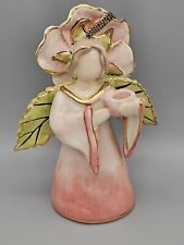 Blue Sky Clayworks Heather Goldminc Country Rose Angel Ornament Bell 2004 picture
