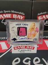 2012 Benchwarmer Prop Card Auto  Cassandra Lynn Swatch Relic Auto /5 picture