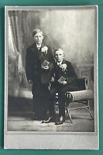 Antique Victorian Cabinet Card Photo Two Boys Likely Brothers Bible Identified picture