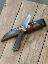RARE Vintage GERBER C300B Fixed Blade Knife ORIGINAL SHEATH Wood Handle Al Mar picture