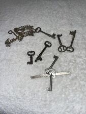 Lot of  9 Antique Vintage Skeleton Keys picture