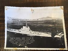 ORIG 1951 KOREAN WAR PHOTO USS COARL SEA AIRCRAFT CARRIER MEDITERRANEAN CRUISE picture