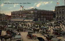 Lima Ohio OH Street Scene Trolley c1910s Postcard picture