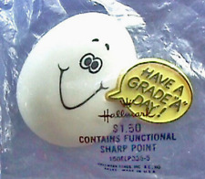 Hallmark PIN Easter Vintage EGG Grade A DAY Smiley Face 1981 Brooch NEW MIP picture