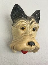 Yorkie Terrier Chalkware Vintage Dog Head wall decor, Ex Condition picture