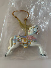 Vintage '80's Lenox Carousel Animal White Horse Porcelain Ornament NWOB picture