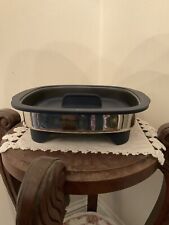 TUPPERWARE MicroPro Grill Series Navy Blue Base & Lid 8682C-2 picture