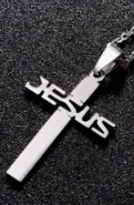 Jesus Cross Crucifix Stainless Steel Pendant Necklace Superfast Shipping picture