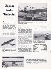 Fokker Eindecker Aircraft Report 5/15/2024s picture