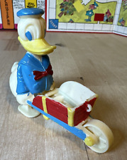 Vintage Disney Marx DONALD DUCK with Wheelbarrow Toy Ramp Walker ~ HONG KONG picture