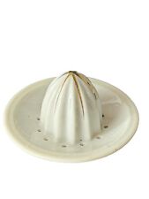 Vintage White and Gold Porcelain Small Tea Cup Top Juicer Top Only picture