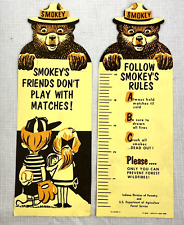 Vintage Smokey the Bear Bookmarks x10 Prevent Forest Fires 1970 DEPT OF AG USA picture