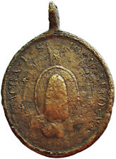 1700s ST JOHN THE NEPOMUK RELIGIOUS MEDAL OLD INCORRUPT TONGUE JESUIT MEDALLION picture