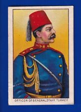  TURKEY OFFICER OF GENERAL STAFF 1910 FEZ CIGARETTES T79 MILITARY SERIES FR/GD picture