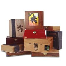 Set of 10: Empty Wooden Cigar Boxes picture