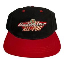 Vintage Budweiser All Pro 98 Virginia Adjustable Hat Baseball Cap Black Red picture