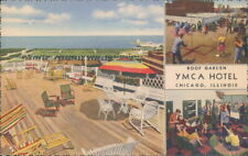 Chicago, Il Postcard YMCA Roof Garden Hotel 826 S. Wabash Rooms From $1 - $2.00 picture