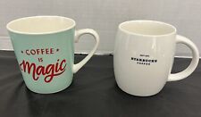 2 Starbucks Coffee Mugs-“Coffee Is Magic”18oz And “EST 1971 Starbucks” 14oz picture