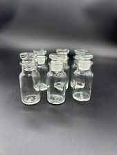 6 Vintage Apothecary / Spice Glass Jars W Glass Stoppers Made In Japan/Wagner picture