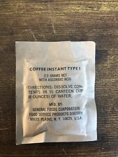 Vietnam War Era C-Ration Accessory Packet Coffee Instant Type 1 picture
