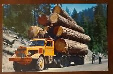 West Coast Massive Large Logging Truck Vintage Postcard picture