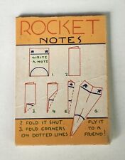 1975 Vintage Premium Cracker Jack Prize Rocket Notes Pad Book picture