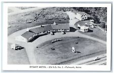 c1920's Aerial View Dysart Motel & Restaurant Cottages Falmouth Maine Postcard picture