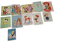 Lot of 11 Vintage 1940-50s Birthday Cards Ephemera Scrapbooking Dogs Girls 4 picture