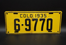 1935 COLORADO Passenger License Plate # 6 - 9770 picture
