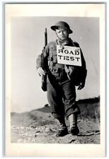 c1941 US Army Soldier Road Test Camp Cooke CA RPPC Photo Unposted Postcard picture
