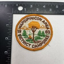 Vtg 1969 WAPSIPINICON AREA DISTRICT CAMPOREE Boy Scouts Patch 91C3 picture