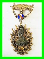 Rare Ornate Early Antique Masonic Freemason Pendant Medal Badge Pin 6 Of 16 picture