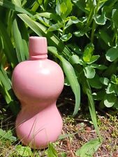 MCM Unique Vintage Double Bubble Light Pink glazed Heavy Ceramic Vase 1950's picture