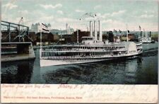 Vintage 1906 ALBANY, New York Postcard Hudson River Day Line 