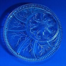 Vintage Indiana Glass- Tree of Life - Divided Relish Tray w/ Deviled Egg Area picture