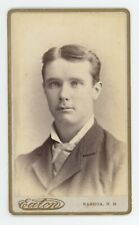 Antique CDV Circa 1870s Incredibly Handsome Young Man Wearing Suit Nashua, NH picture