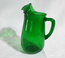 Vintage emerald green anchor hocking pitcher 8