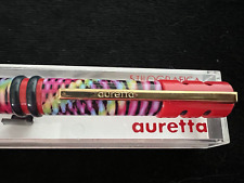 Auretta Pen Fountain Pen By Aurora Tiger Jungle + Cartridges Vintage Rare 1970 picture