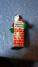 1979 Amscan Made Hong Kong Bendable Santa Claus in Chimney  Chimney Has Wear picture
